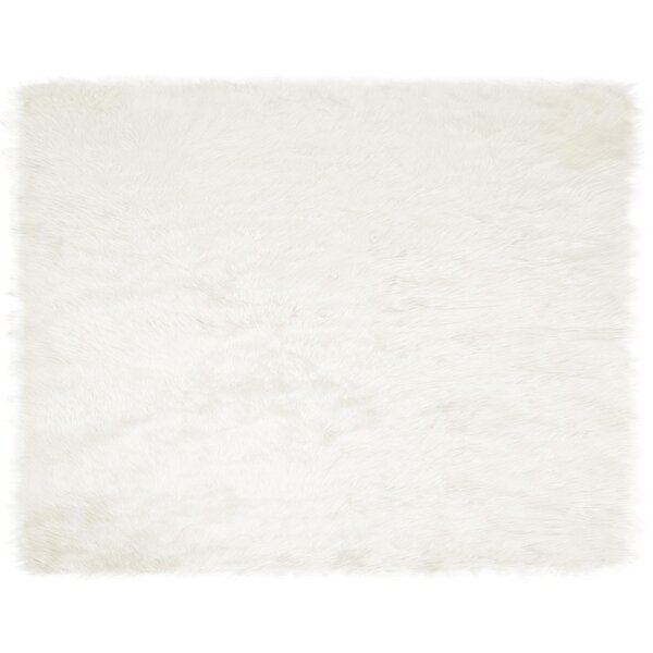 vidaXL Tapis en fausse Tafalla Blanc 200 x 280 cm Polyester