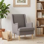 vidaXL Fauteuil Taupe Tissu