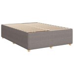 vidaXL Sommier à lattes de lit avec matelas Taupe 140x200 cm Tissu