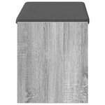 vidaXL Banc d'entrée avec coussin Gris Sonoma 83 x 38 x 45 cm