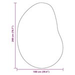 vidaXL Tapis Noir 100 x 200 cm Polyester