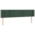 vidaXL Tête de lit avec oreilles Vert foncé 183x16x78/88 cm Velours