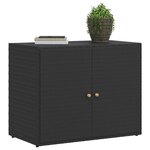 vidaXL Armoire de rangement de jardin Noir 100x55 5x80 cm Résine tressée