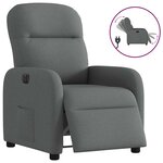vidaXL Fauteuil inclinable électrique Gris foncé Tissu