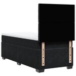 vidaXL Sommier à lattes de lit avec matelas Noir 100x200 cm Velours