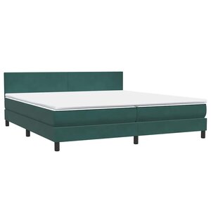 vidaXL Sommier à lattes de lit et matelas vert foncé 180x220cm velours