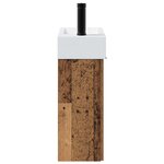 vidaXL Meuble de salle de bain avec robinet Bois ancien
