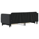 vidaXL Lit de jour avec gigogne et tiroirs sans matelas noir 80x200 cm