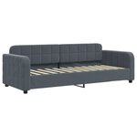 vidaXL Lit de jour avec gigogne et matelas gris foncé 80x200cm velours