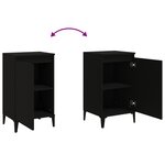 vidaXL Table de chevet noir 40x35x70 cm bois d’ingénierie