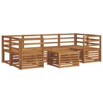 vidaXL Ensemble de canapés d'extérieur 7 pc Naturel