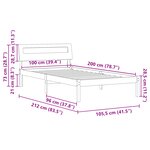vidaXL Cadre de lit Blanc 100 x 200 cm Bois massif en pin