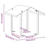 vidaXL Hotte de cheminée Argent 40 x 40 x 37.5 cm Acier inoxydable