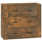 vidaXL Buffet Chêne fumé 80x33x70 cm Bois d'ingénierie