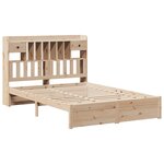 vidaXL Lit bibliothèque sans matelas 140x190 cm bois de pin massif