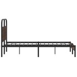 vidaXL Cadre de lit sans matelas 120x200 cm chêne marron
