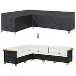 vidaXL Housse de meubles d'extérieur Noir 286 x 222 x 80 cm Tissu 210D