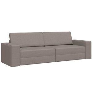 vidaXL Canapé-lit au sol Taupe 245 x 78 x 77 cm tissu