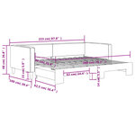 vidaXL Lit de jour avec gigogne sans matelas gris clair 90x200 cm