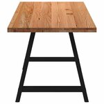 vidaXL Table à manger marron clair bois de chêne massif rectangulaire