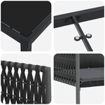 vidaXL Ensemble de salle à manger pour jardin 5 Pièces Noir Poly rotin