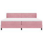 vidaXL Lit à ressorts avec tête de lit Rose 200 x 200 cm Velours