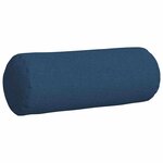 vidaXL Coussins d'accent 2 Pièces Bleu Ø 25 x 70 cm tissu