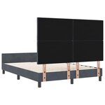 vidaXL Cadre de lit avec tête de lit Gris foncé 140 x 200 cm Velours