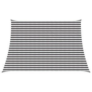 vidaXL Voile d'ombre 4 / 5 x 3 m HDPE Rectangulaire Anthracite et blanc
