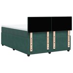 vidaXL Sommier à lattes de lit et matelas Vert foncé 140x200cm Velours