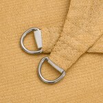 vidaXL Voile d'ombrage 160 g/m² rectangulaire sable 3x4 5 m PEHD