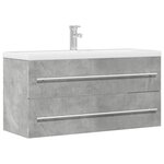 vidaXL Armoire d'évier Gris béton 100x38 5x48 cm Aggloméré