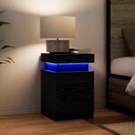 vidaXL Cabinet de chevet avec tiroir 2 Pièces Chêne noir 35 x 39 x 55 cm