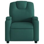 vidaXL Fauteuil de massage inclinable Vert foncé Tissu
