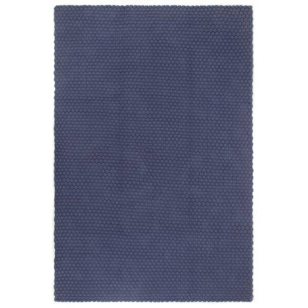 vidaXL Tapis rectangulaire Bleu marine 120x180 cm Coton