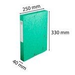 Boite De Classement Cartobox Dos 40mm Carte Lustrée - A4 - Vert - X 10 - Exacompta
