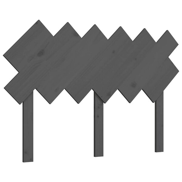 vidaXL Tête de lit Gris 122 5x3x80 5 cm Bois massif de pin