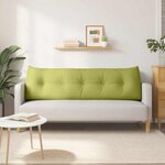 vidaXL Coussin de Dos Vert clair 160 x 24 x 50 cm tissu