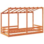 vidaXL Lit pour enfants sans matelas cire marron 100x200 cm pin massif