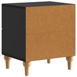 vidaXL Cabinet de chevet 2 pc Noir 43 x 34 5 x 48 cm Bois d'ingénierie
