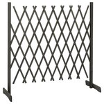 vidaXL Clôture en treillis de jardin Gris 180x100 cm Bois de sapin