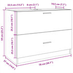vidaXL Armoire d'évier noir 78x37x59 cm bois d'ingénierie