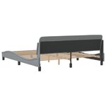 vidaXL Cadre de lit sans matelas gris clair 180x200 cm tissu