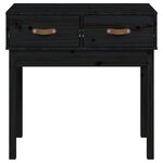 vidaXL Table console Noir 76 5x40x75 cm Bois massif de pin