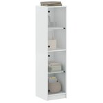 vidaXL Buffet avec portes en verre blanc 35x37x142 cm