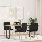 vidaXL Chaises à manger lot de 4 noir tissu