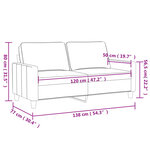 vidaXL Canapé à 2 places Jaune 120 cm Velours