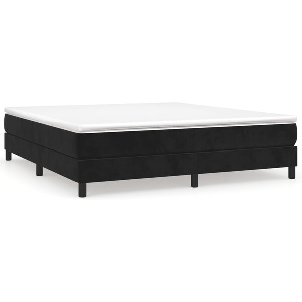 vidaXL Cadre de lit noir 160x200 cm velours