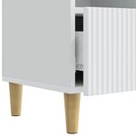 vidaXL Meuble TV Blanc 102 x 34 5 x 50 cm Bois d'ingénierie