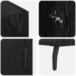 vidaXL Buffet Noir 90 x 34 x 80 cm Bois d'ingénierie